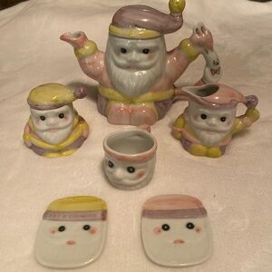 CHRISTMAS vintage Miniature Tea Set